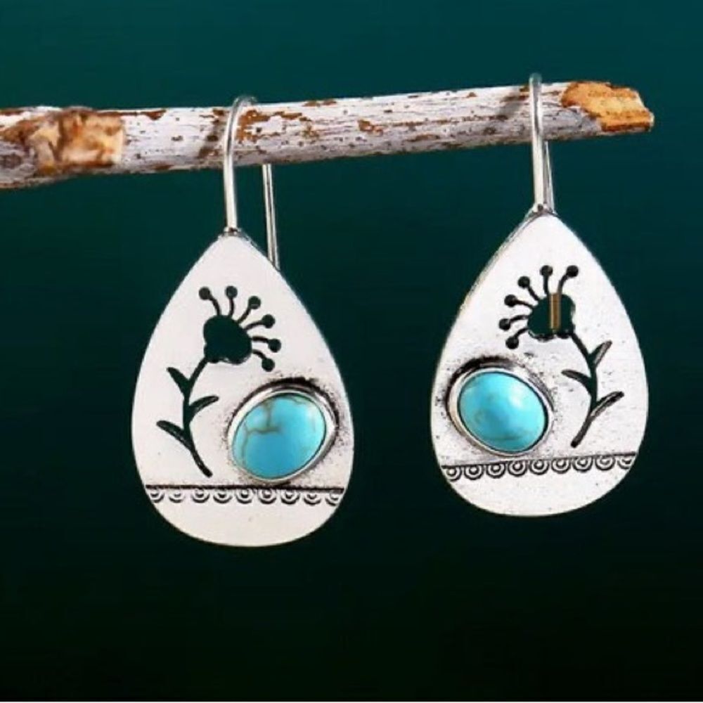 Boho flower earrings #517